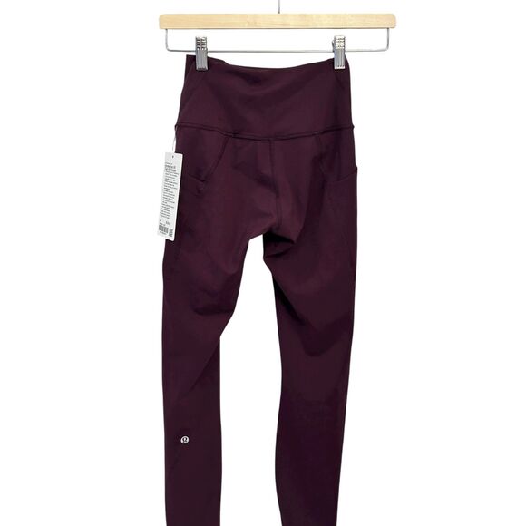 Lululemon Wunder Train HR Tight with Pockets 25" Sz 4  Goodnight Plum NWT - Picture 2 of 6